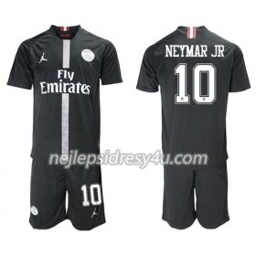 Fotbalový Dres Paris Saint-Germain Neymar Jr 10 Jodan Černá Dětské Alternativní 2018/19